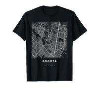 Bogota Colombie Plan de Ville Minimaliste Réseau de Rues T-Shirt