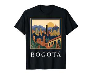 Bogotá Colombie Skyline Retro Travel City Landmark Design T-Shirt
