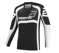 Bogotto Ares-MTN Maillot de motocross, Noir/Blanc, Taille 3XL