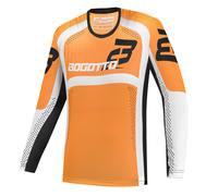 Bogotto Ares-MTN Maillot de motocross, noir/orange/blanc, Taille M
