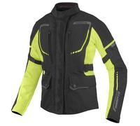 Bogotto Azury 2in1 imperméable dames moto textile veste, noir-jaune, taille XL pour femmes