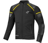 Bogotto Blizzard-X Veste textile de moto imperméable, noir/jaune, Taille XS