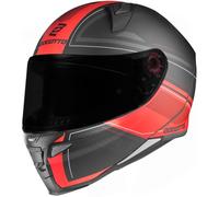 Bogotto FF110 Cinder Casque, Noir mat/rouge, Taille L (59/60)