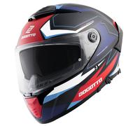 Bogotto FF118 Vilial Casque, noir mat/blanc/rouge/bleu, Taille M
