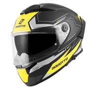 Bogotto FF118 Vilial Casque, noir mat/jaune, Taille XL