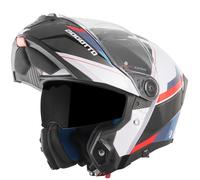 Bogotto FF404 Ezion Casque modulable, noir-blanc-rouge-bleu, taille L pour homme