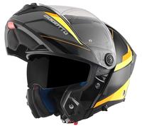 Bogotto FF404 Ezion Casque, Schwarz Matt/Gelb, 2XL
