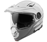 Bogotto FG-102 Duo Casque rabattable en fibre de verre Enduro, Blanc, Taille M