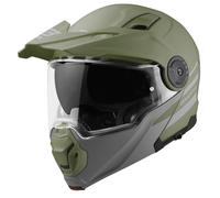 Bogotto FG-102 Duo Casque rabattable en fibre de verre Enduro, vert mat, Taille L
