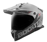 Bogotto FG-601 Duo Casque d’enduro en fibre de verre, Gris mat, Taille 2XL