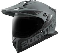 Bogotto FG-601 Duo Casque d’enduro en fibre de verre, noir-gris, taille XS pour homme