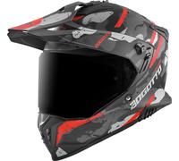 Bogotto FG-601 Sniper Casque d’enduro en fibre de verre, noir-gris-orange, taille XL pour homme
