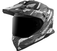 Bogotto FG-601 Sniper Casque d’enduro en fibre de verre, noir mat/gris, Taille XL
