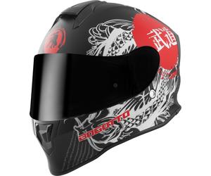 Bogotto H151 Shinee Casque, Blanc/Rouge, Taille XL