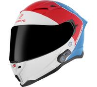 Bogotto H153 BT SPN Bluetooth Casque, Blanc/Rouge/Bleu, Taille S
