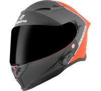 Bogotto H153 BT SPN Bluetooth Casque, noir mat/orange, Taille M