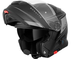 Bogotto H271 BT Taog Bluetooth Casque, noir mat/gris, Taille XL (61/62)