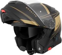 Bogotto H271 Taog Bluetooth Casque, Schwarz Matt/Gold, L