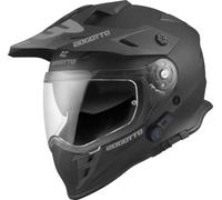 Bogotto H331 BT Bluetooth Casque d’Enduro, Noir Mat, L