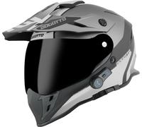 Bogotto H331 BT Tour EVO Bluetooth Casque d’enduro, noir mat/gris, Taille L