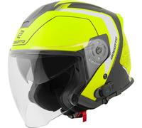 Bogotto H586 BT Illus Casque jet Bluetooth, noir-jaune, taille L pour homme