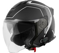 Bogotto H586 BT Illus Casque jet Bluetooth, noir mat/gris, Taille XL