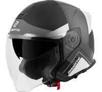 Bogotto H586 City-B Casque jet, noir-gris-blanc, taille M pour femmes