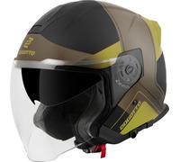 Bogotto H586 City-B Casque jet, noir mat/marron/or, Taille L
