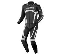 Bogotto Misano Combinaison moto deux pièces en cuir, Noir/Blanc, Taille 48