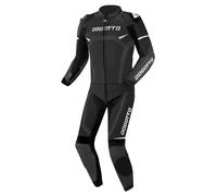Bogotto Misano Combinaison moto deux pièces en cuir, noir-gris, taille 48 pour homme