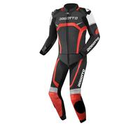 Bogotto Misano Combinaison moto deux pièces en cuir, noir-rouge, taille 46 pour homme