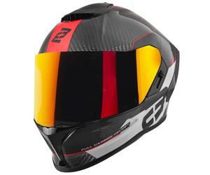 Bogotto Phantom Combo Carbon Casque, noir-blanc-rouge, taille S pour homme