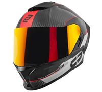 Bogotto Phantom Combo Carbon Casque, schwarz/rot/weiß, M