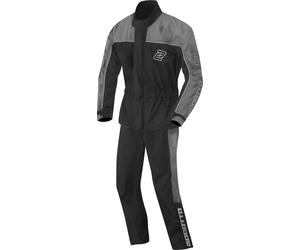 Bogotto Rain Kit Combinaison de pluie de moto deux pièces, noir/gris, Taille 2XL