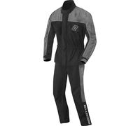 Bogotto Rain Kit Combinaison de pluie de moto deux pièces, noir/gris, Taille XL