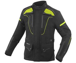 Bogotto Shado Veste textile de moto imperméable laminée 2en1, noir/néon, Taille XL