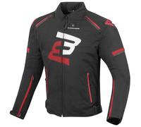 Bogotto Sparrow Blouson textile de moto imperméable, noir/rouge, Taille S