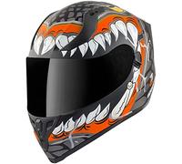 Bogotto V128 Naga Casque, Schwarz Matt/Orange, XL