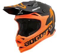 Bogotto V321 Soulcatcher Casque de motocross, noir-orange, taille M pour homme