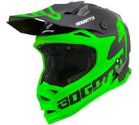 Bogotto V321 Soulcatcher Casque de motocross, noir-vert, taille XL pour homme