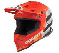 Bogotto V337 Wild-Ride casque croisé, noir-blanc-orange, taille L pour homme