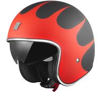 Bogotto V537 Wogi Casque jet, noir-rouge, taille XS pour homme