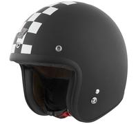 Bogotto V541 Scacco Casque jet, noir-blanc, taille XS pour homme