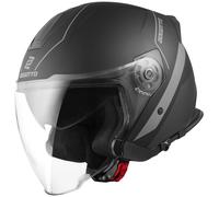 Bogotto V586 Detri Casque Jet, noir mat/gris, Taille XS