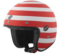Bogotto V587 Scacchi Carbon Casque jet, blanc-rouge, taille XS pour homme