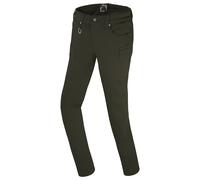 Bogotto Yagal Cargo Jeans moto pour dames, Vert, Taille 33/32