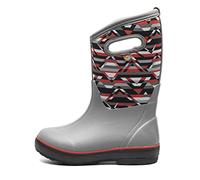 BOGS BOGS Bottes de pluie classiques imperméables unisexes pour enfants, Imprimé Mountain Geo - Gris, 9 Little Kid