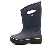 BOGS Bottes de pluie imperméables classiques unisexes pour enfant, Texture unie imprimée bleu marine, 3 US Big Kid