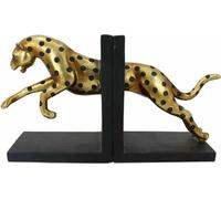 Bogstøtte DKD Home Decor Léopard résine coloniale (34 x 9,5 x 17 cm)