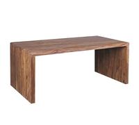 BOHA Bureau d'ordinateur en bois massif Sheesham 180 cm de large en bois véritable étagère de bureau style maison de campagne